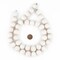 The Bead Chest Natural 20mm Wooden Beads in White for Jewelry Making – Round Loose Wood Spacer Beads I Approximately 20 Beads
